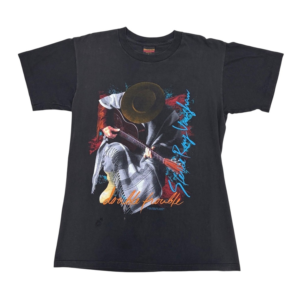 Vintage 1989 Stevie Ray Vaughan In‎ Step Tour Shirt Brockum Double Trouble Large